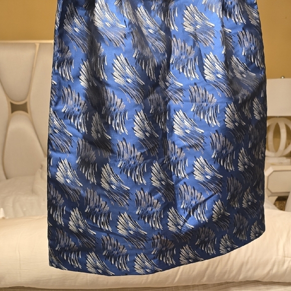 Anne Klein Blue and Black Patterned Mini Dress - Picture 5 of 16